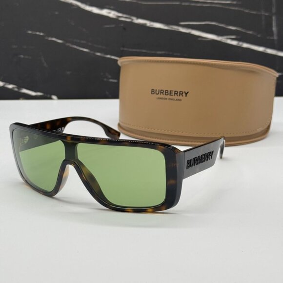 NEW BE4401U 3002/2  BURBERRY DARK HAVANA/GREEN MEN BURBERRY SUNGLASSES - Picture 1 of 11